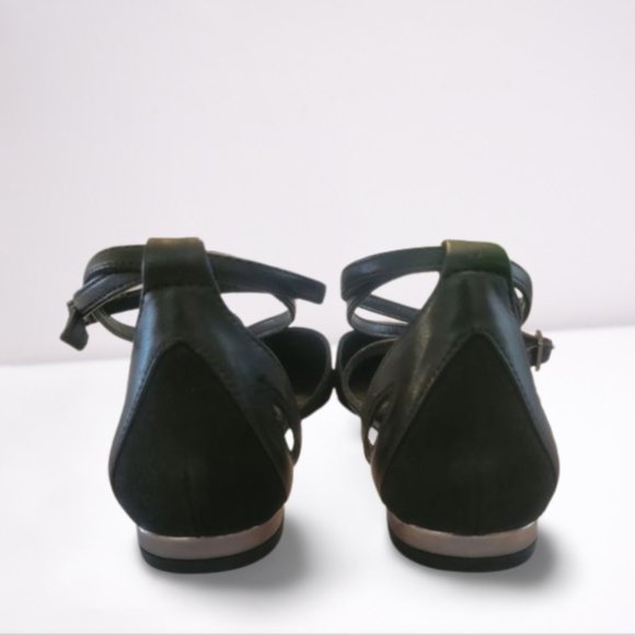 Saks Fifth Ave suede ankle strap flats 7.5 - Picture 4 of 6